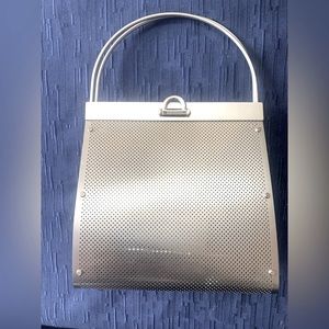 Wendy Stevens stainless purse evening bag silver metal New with Bag